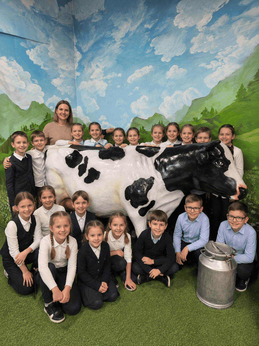 Школьный класс с учительницей на программе в кулинарной академии «Джельмино»